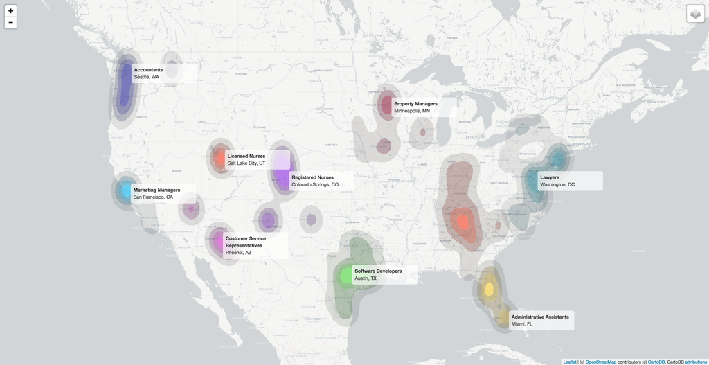 Where to look for your next job? An Interactive Map of the US Job ...