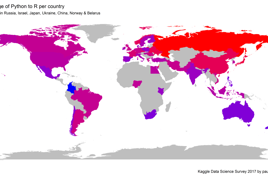 Kaggle Data Science Survey 2017: Worldwide Preferences for Python &&nbsp;R
