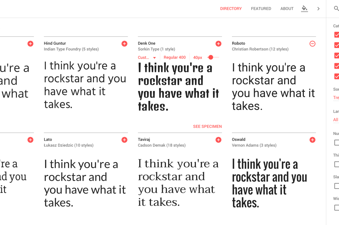 Google Fonts: 915 free font&nbsp;families