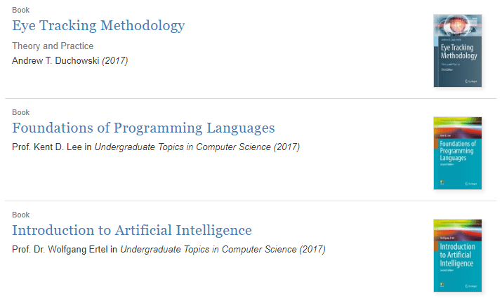 Free Springer Books during&nbsp;COVID19